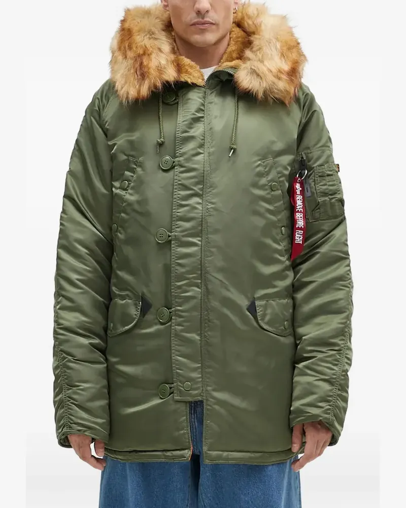 Alpha Industries hooded coat - Grün Grün
