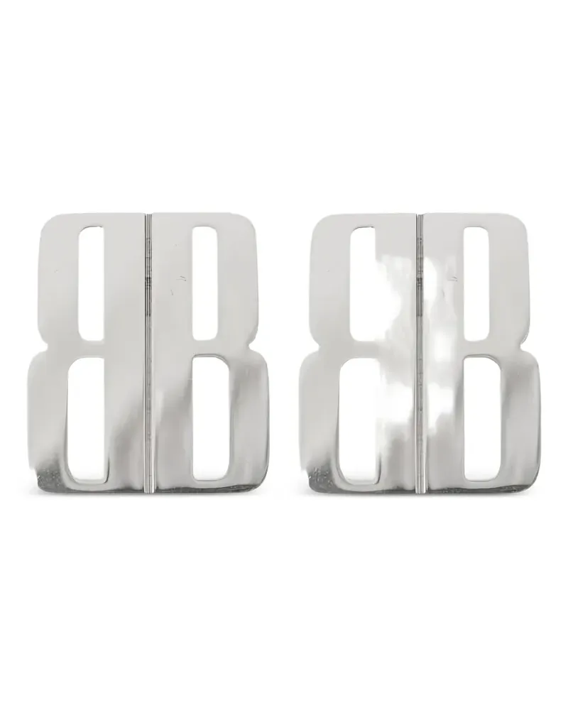 Balenciaga Ohrringe mit Nummern-Schild - Silber Silber