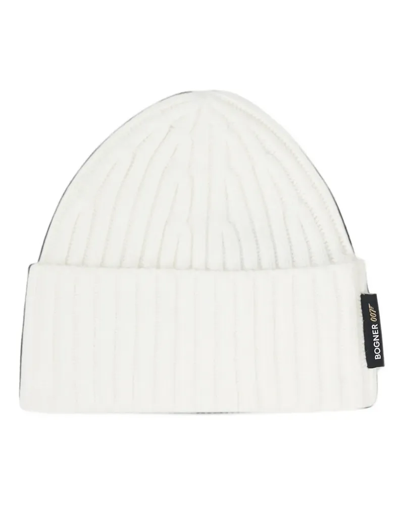 Bogner Bond Beanie aus Rippstrick - Weiß Weiß