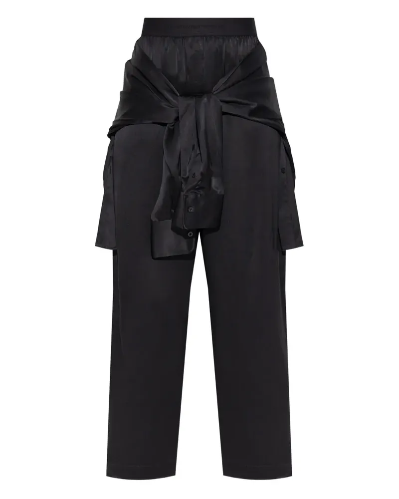 Alexander Wang knotted-detail silk pants - Schwarz Schwarz