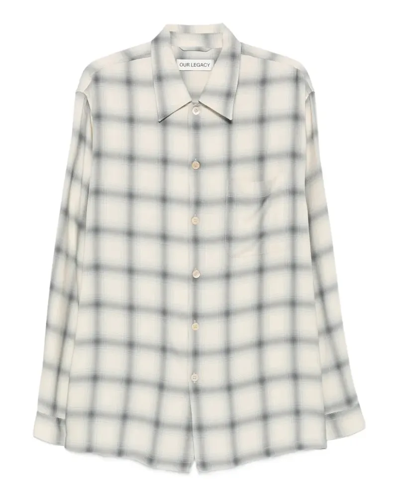 Our Legacy Every check-print long-sleeve shirt - Nude Nude