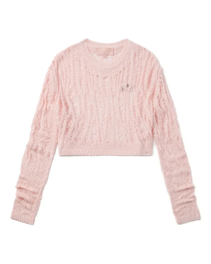 BAPE Pullover mit Lochstrickmuster - Rosa Rosa