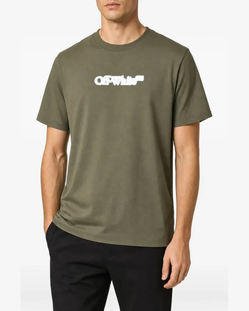 OFF-WHITE Schmales T-Shirt mit Pfeil-Print - Grün Grün