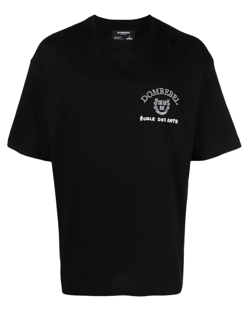 DOMREBEL T-Shirt mit grafischem Print - Schwarz Schwarz