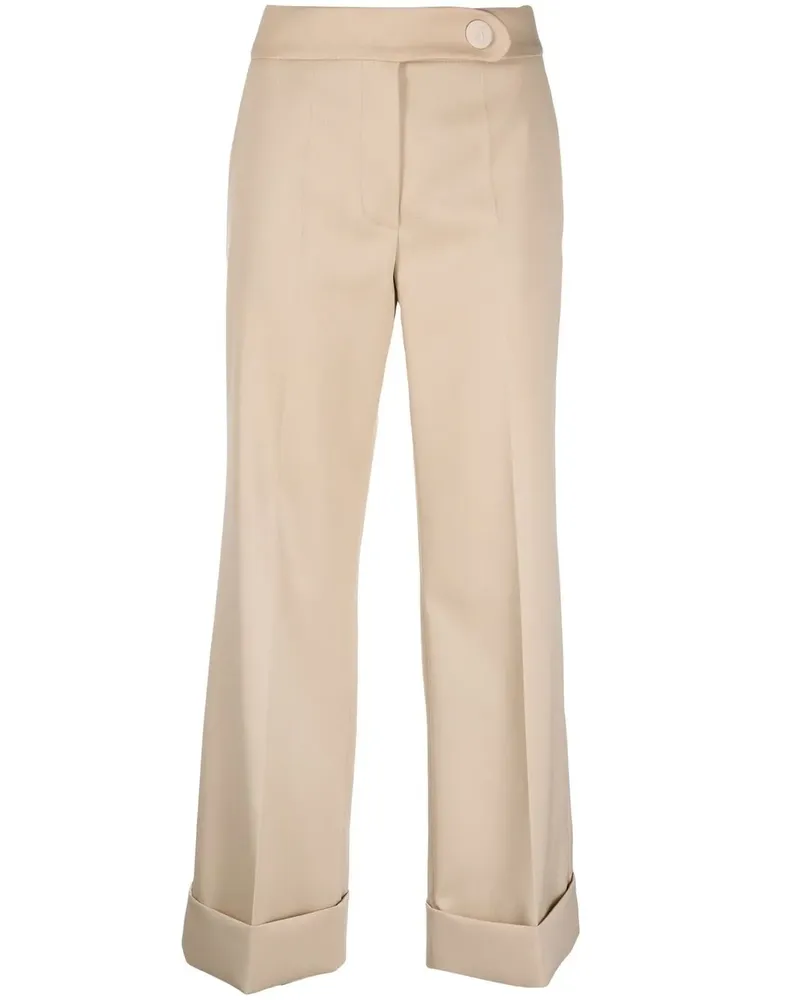 Lanvin Halbhohe Cropped-Hose - Nude Nude