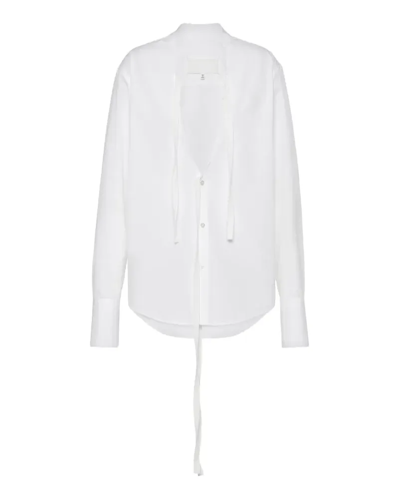 Maison Margiela Hemd mit V-Ausschnitt - Weiß Weiß