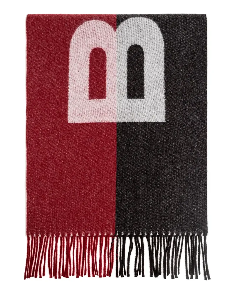 Bally Schal mit Fransen - Rot Rot