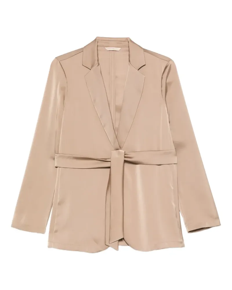 Pennyblack belted satin-finish jacket - Nude Nude