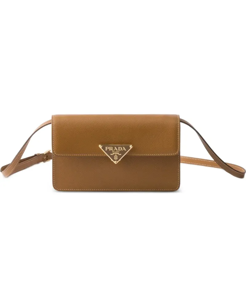 Prada Mini-Tasche aus Saffiano-Leder - Braun Braun
