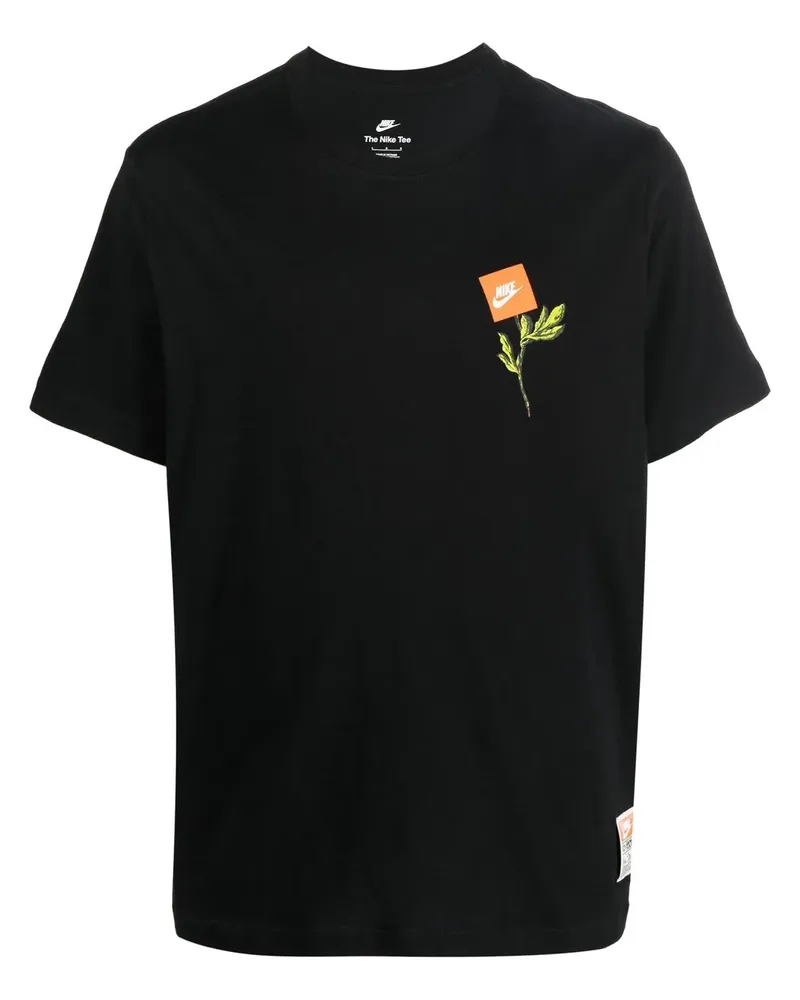 Nike T-Shirt mit Logo-Patch - Schwarz Schwarz