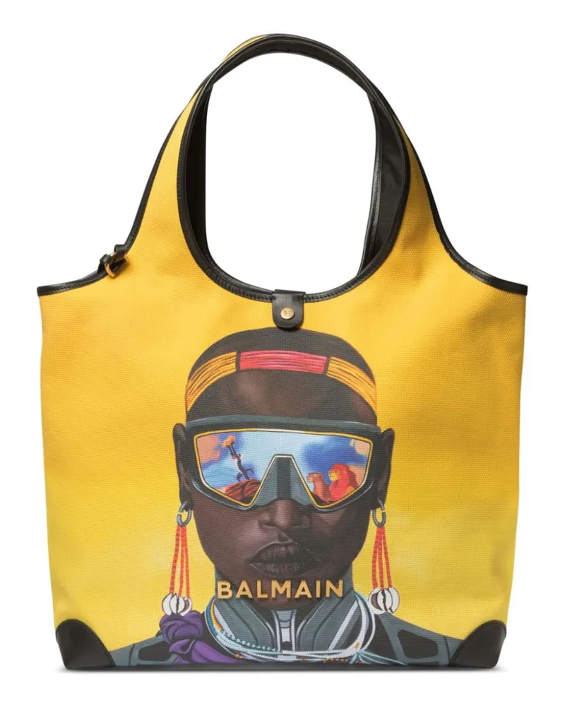 Balmain x Disney The Lion King Schultertasche - Gelb Gelb