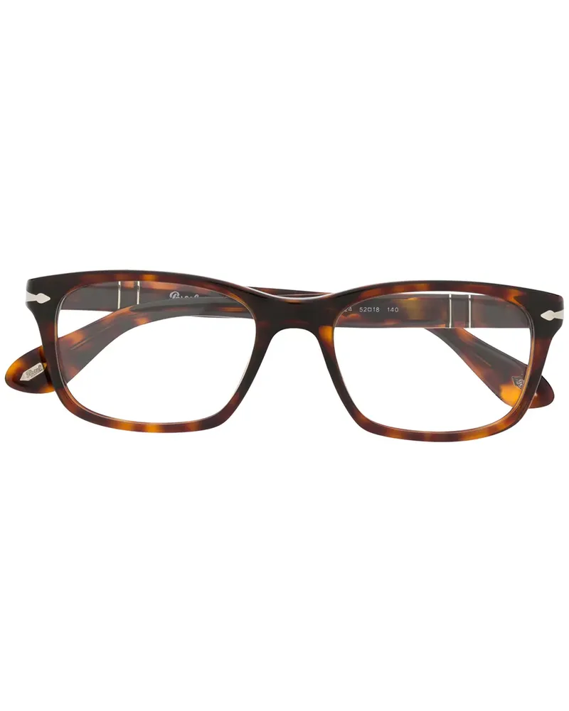Persol Brille mit eckigem Gestell - Braun Braun