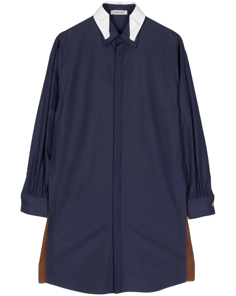 Undercover Hemd mit doppeltem Kragen - Blau Blau