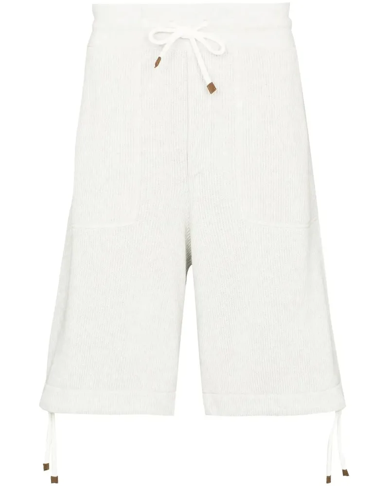 Brunello Cucinelli Joggingshorts mit Kordelzug - Grau Grau