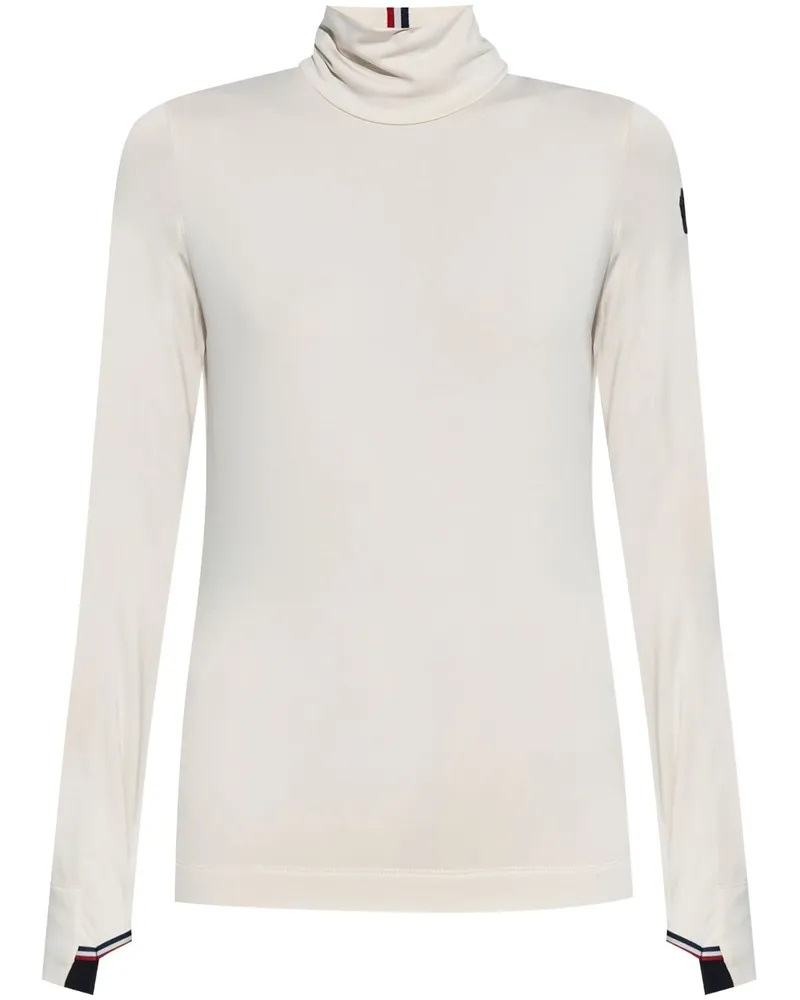 Moncler Sweatshirt mit Logo-Applikation - Nude Nude