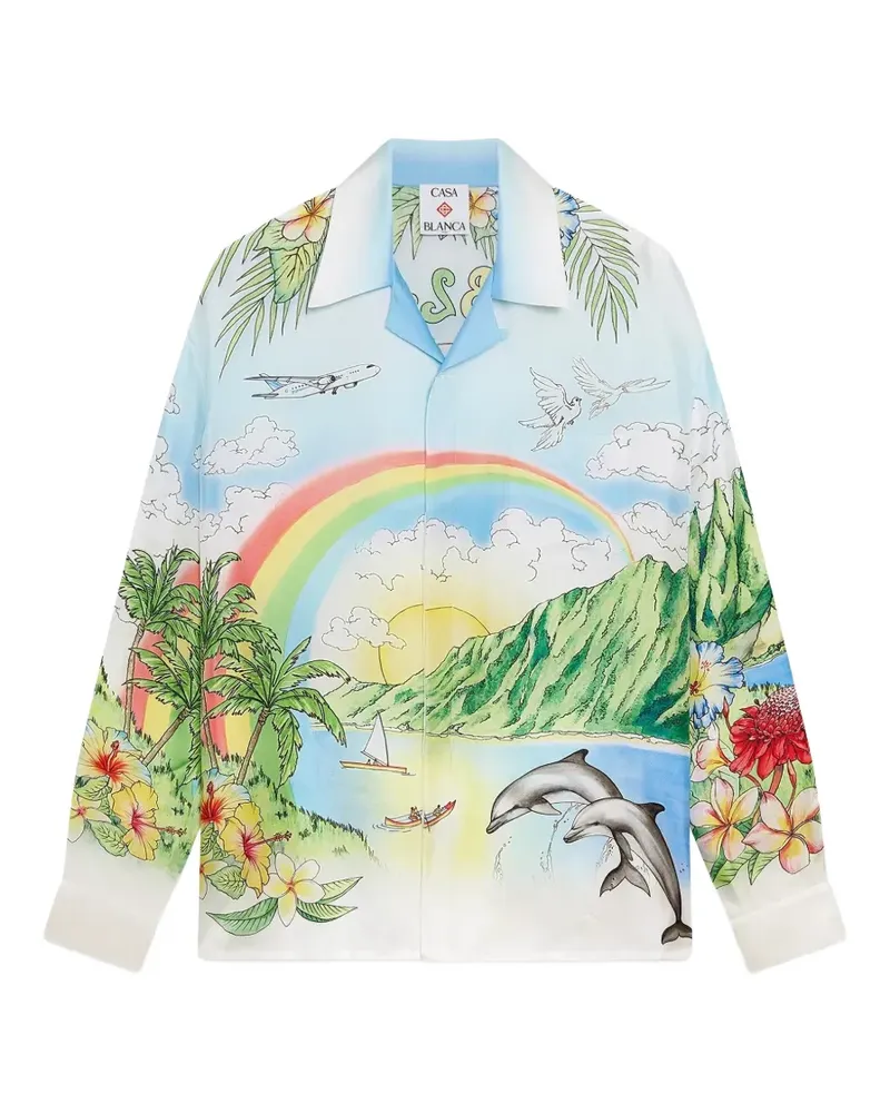 Casablanca Paris Aloha long-sleeves shirt - Blau Blau