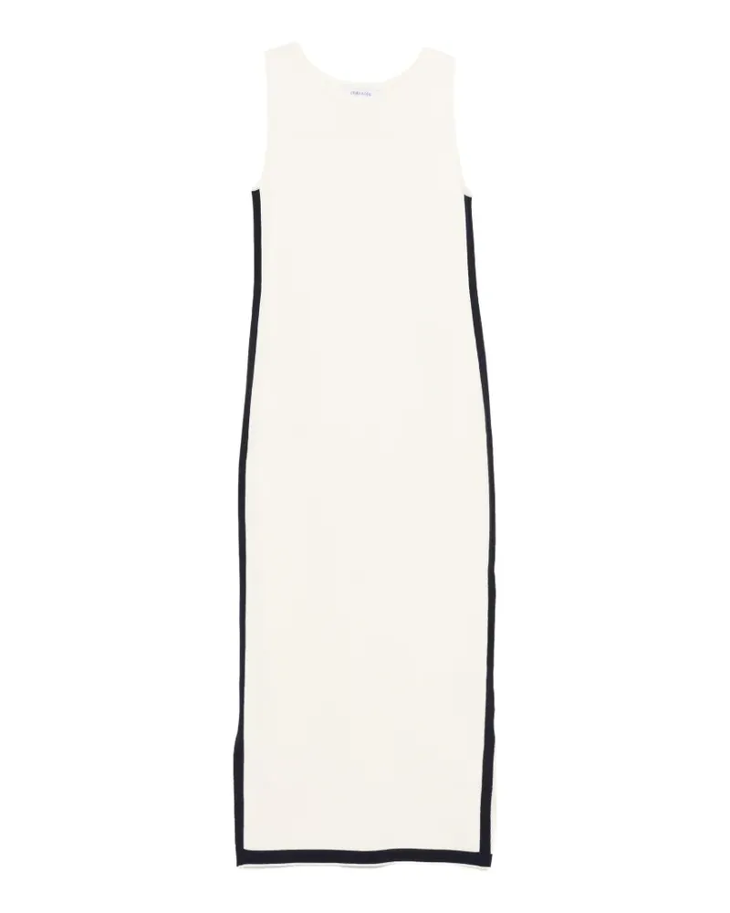 philo-sofie contrasting-trim midi dress - Nude Nude