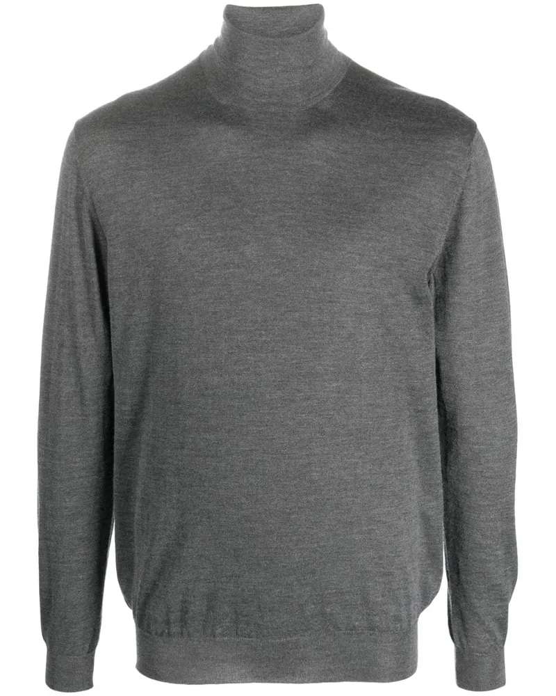 Malo Fein gestrickter Rollkragenpullover - Grau Grau