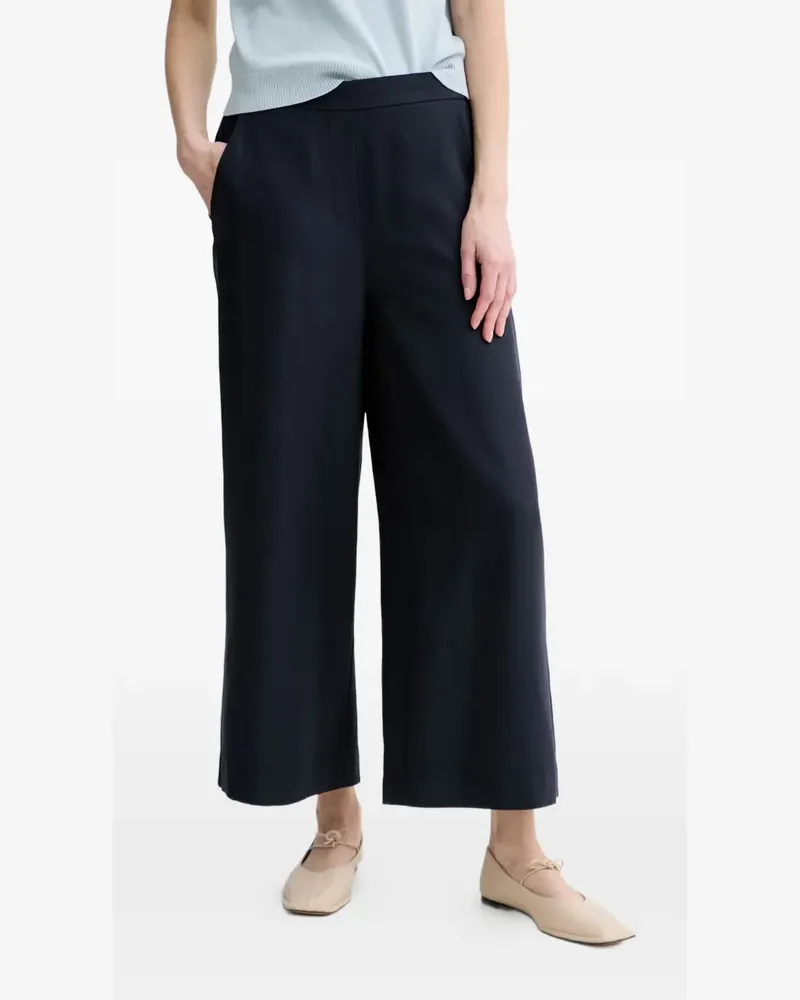 Marc O'Polo Margo elasticated-waist wide-leg trousers - Blau Blau