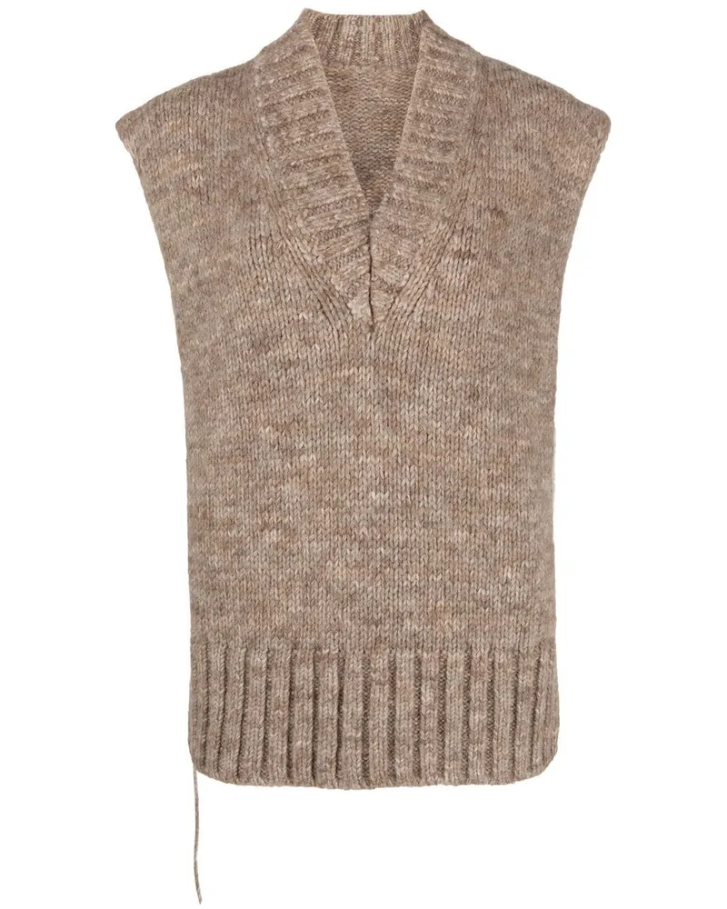Maison Margiela Gestrickter Botanical Dye Pullunder - Grün Grün