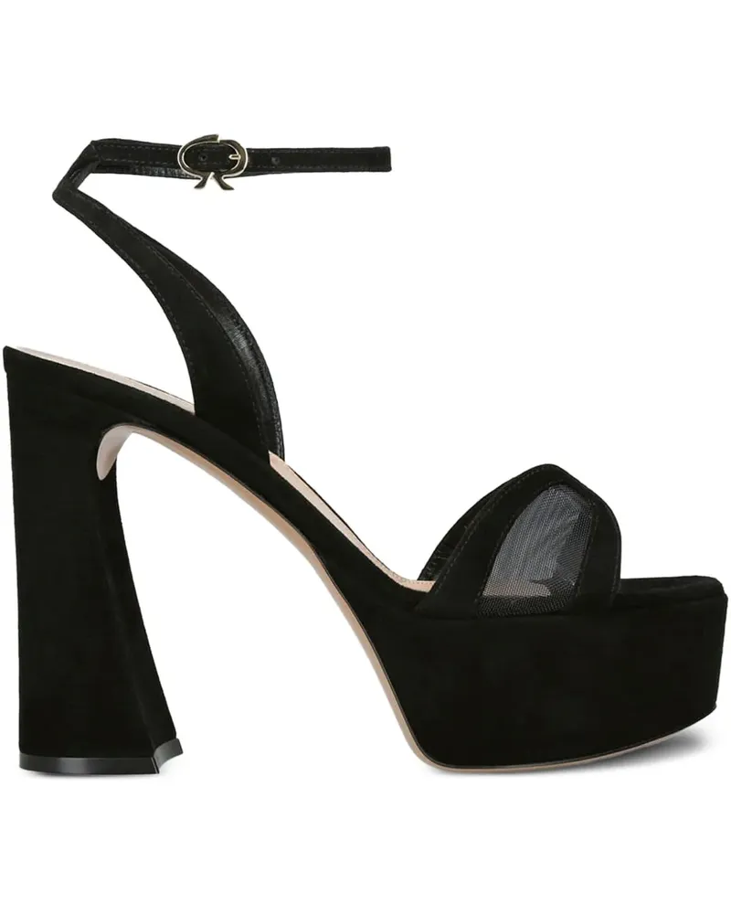 Gianvito Rossi Sandalen mit Knöchelriemen 105mm - Schwarz Schwarz