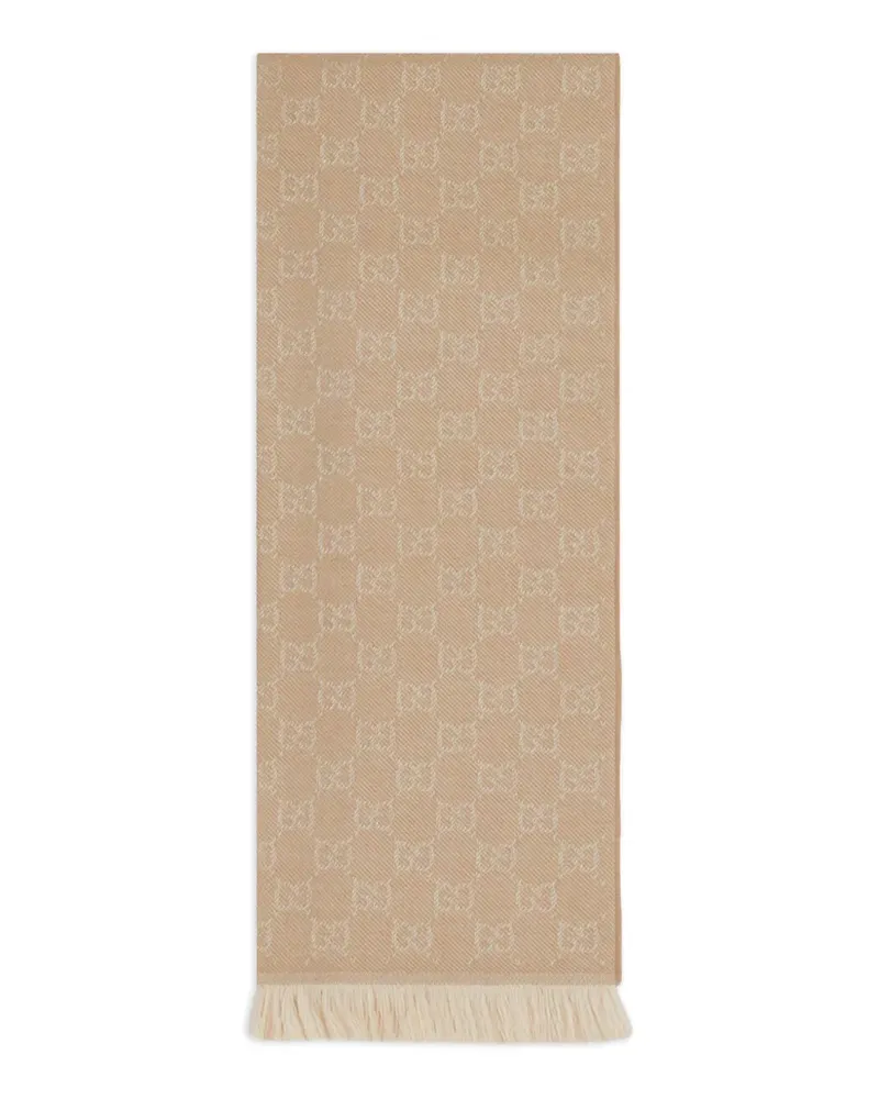 Gucci Schal mit GG - Nude Nude