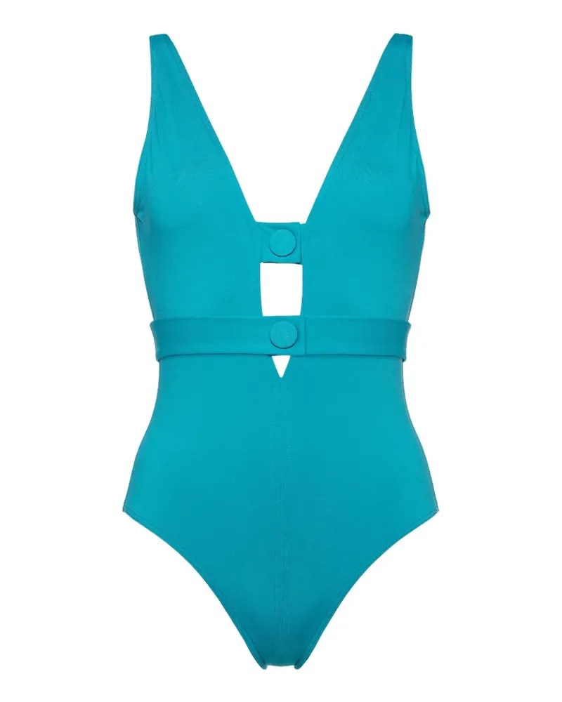 Eres Badeanzug mit V-Ausschnitt - Blau Blau