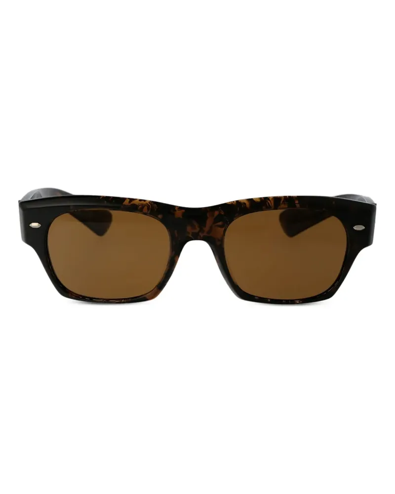 Oliver Peoples Kasdan Sonnenbrille in Schildpattoptik - Braun Braun