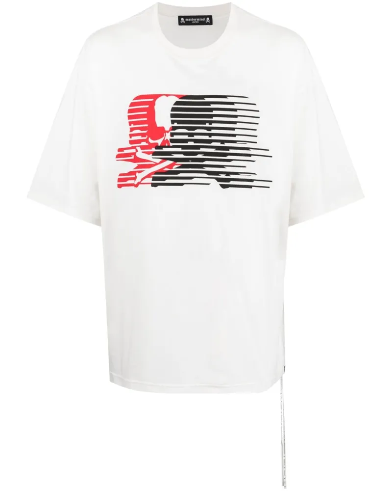 Mastermind Japan T-Shirt mit grafischem Print Weiß