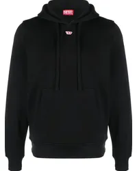 Diesel Hoodie mit Logo-Patch Schwarz