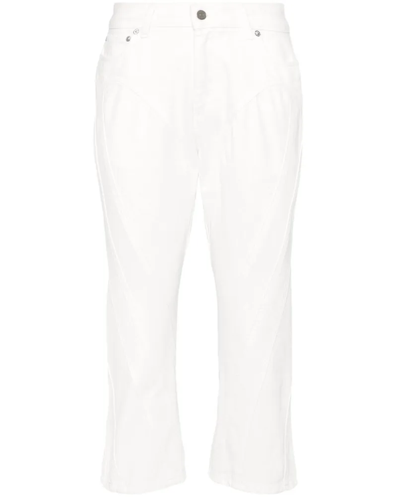 Thierry Mugler Straight-Leg-Jeans mit Nahtdetail - Weiß Weiß