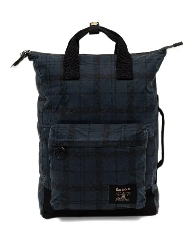 Barbour Field gewachster Rucksack - Blau Blau