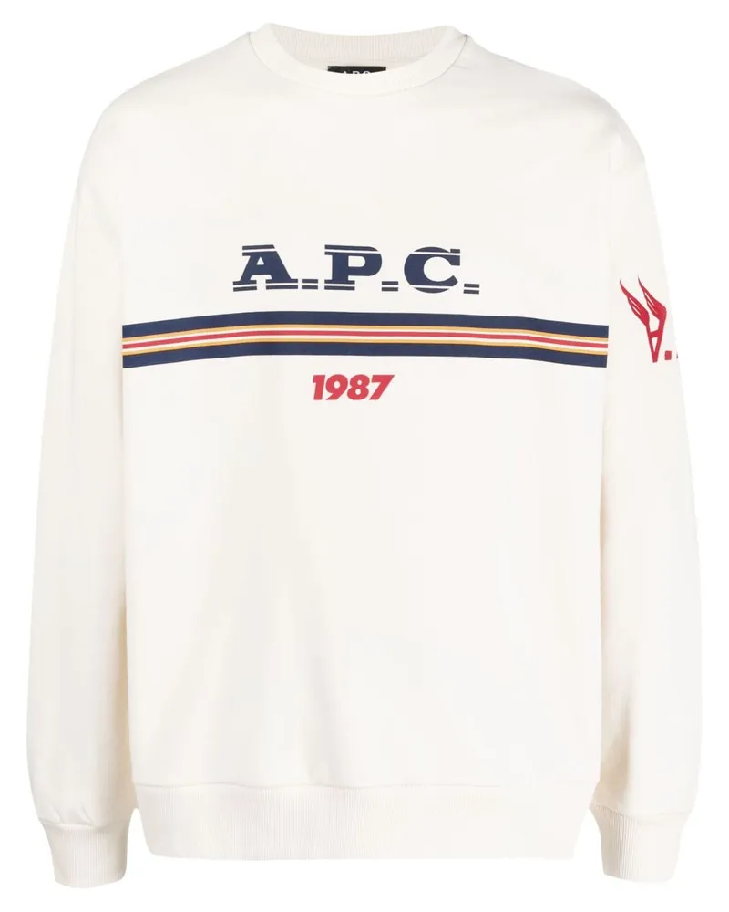 A.P.C. Adam Sweatshirt mit Logo-Print - Nude Nude