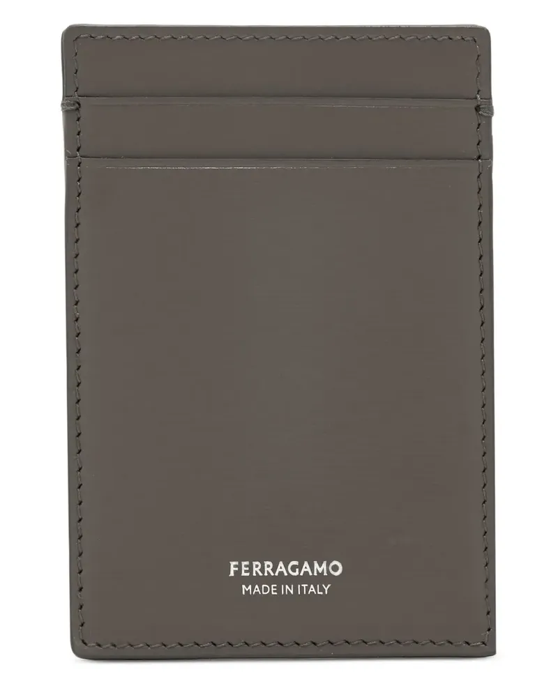 Ferragamo Kartenetui mit Logo-Detail - Grau Grau