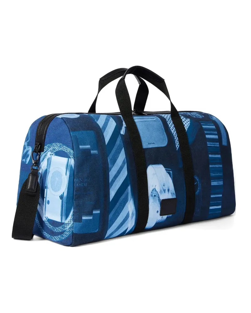 Paul Smith Reisetasche mit Foto-Print - Blau Blau