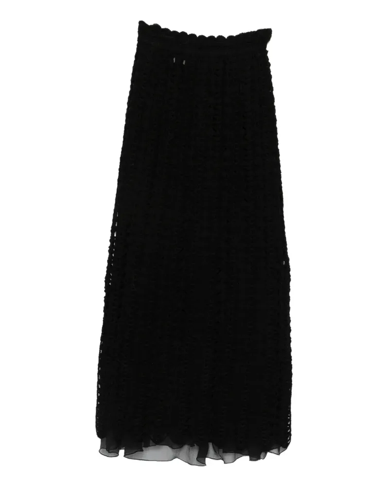 ATU Body Couture crochet trim midi skirt - Schwarz Schwarz