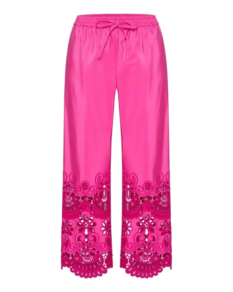 Valentino Garavani floral lace trousers - Rosa Rosa