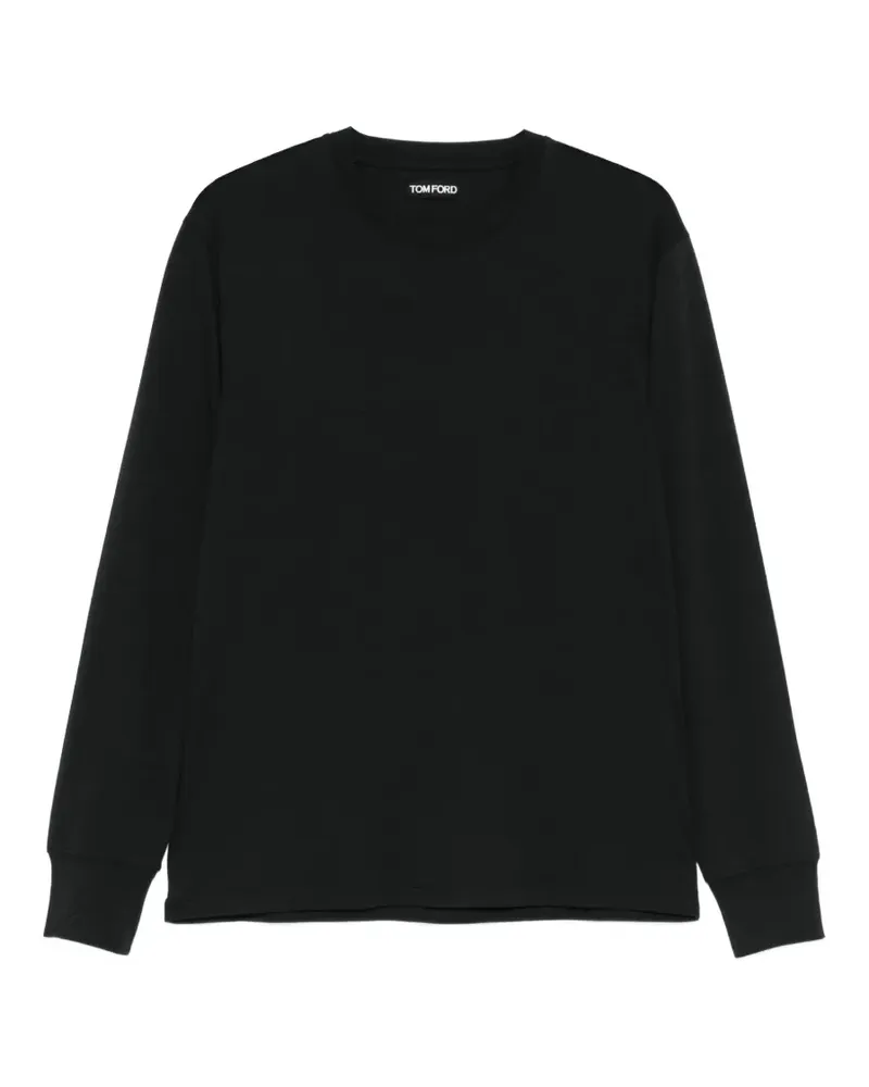 Tom Ford Langarmshirt mit Rundhalsausschnitt - Schwarz Schwarz