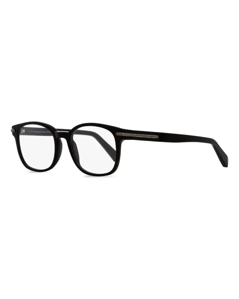 Ermenegildo Zegna Brille mit ovalem Gestell - Schwarz Schwarz