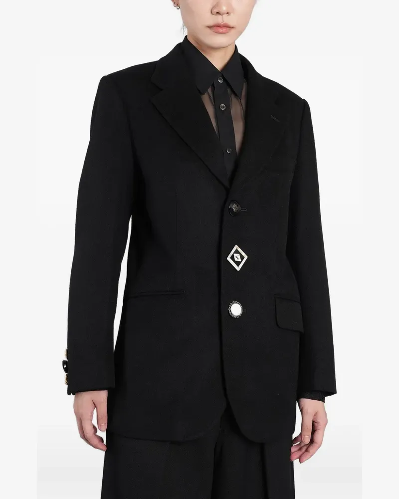 Junya Watanabe mismatched-button jacket - Schwarz Schwarz