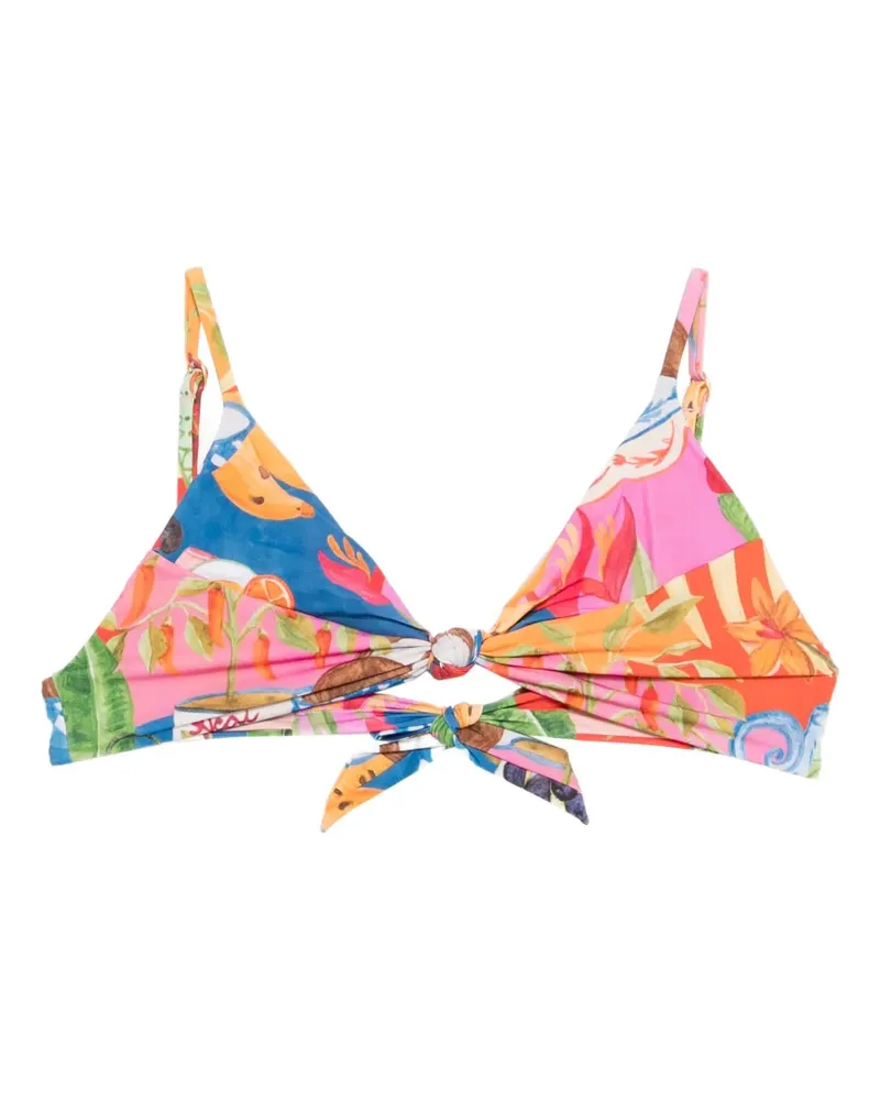 FARM Rio Bikinioberteil mit grafischem Print - Rosa Rosa
