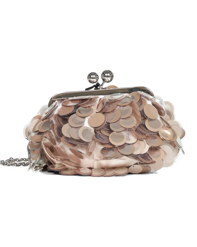 Max Mara sequin-embellished clutch bag - Nude Nude