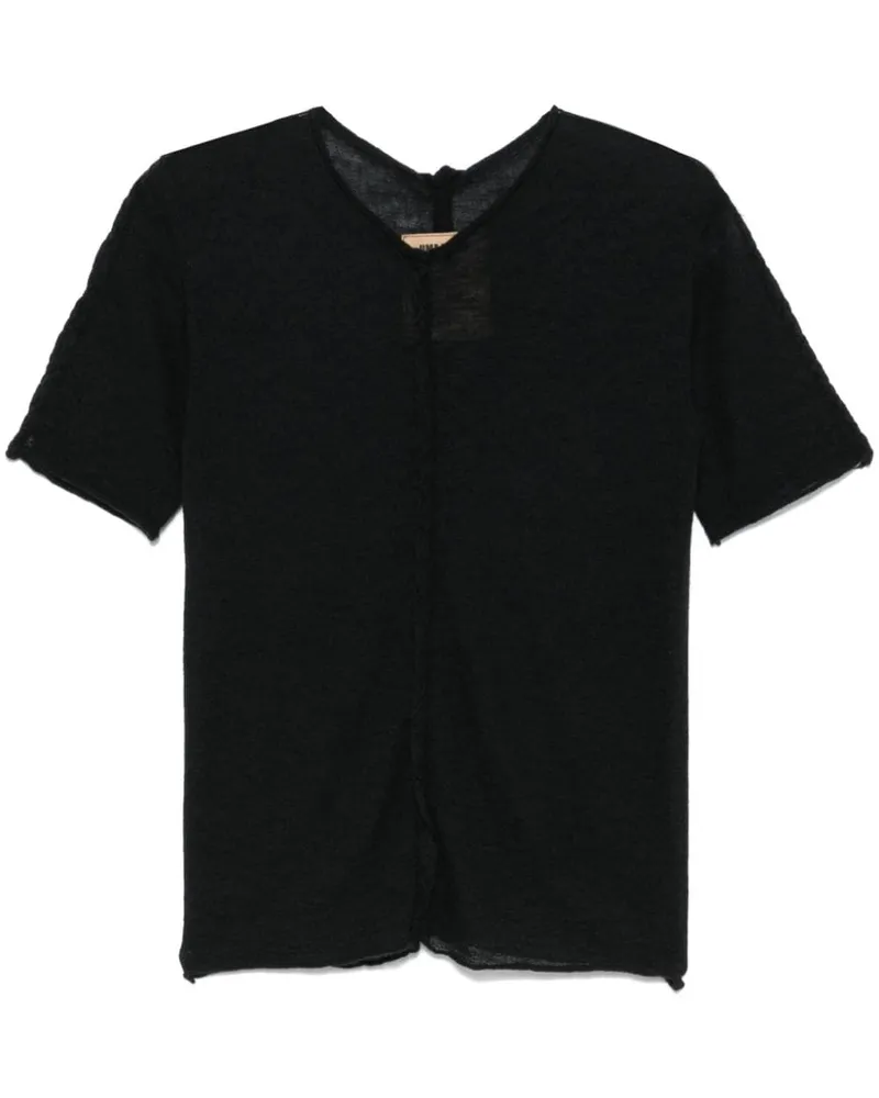 Uma Wang T-Shirt aus Kaschmir - Schwarz Schwarz