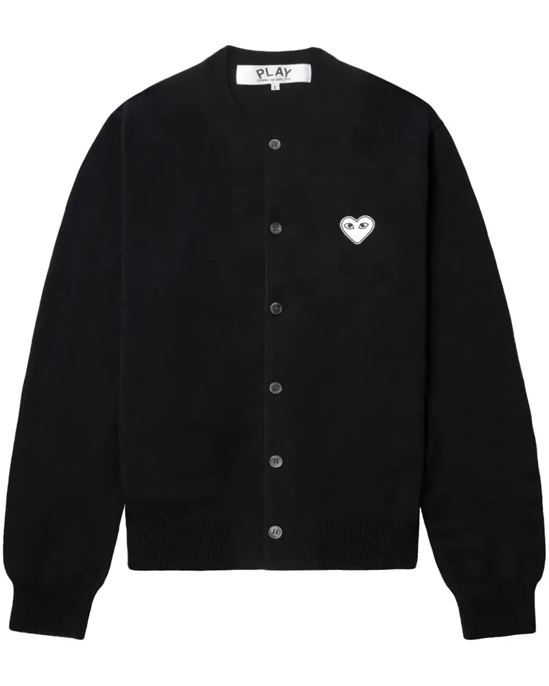 Comme des Garçons Cardigan mit Herzapplikation - Schwarz Schwarz