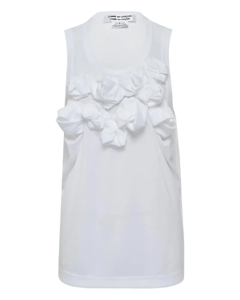 Comme des Garçons appliqué-detail tank top - Weiß Weiß