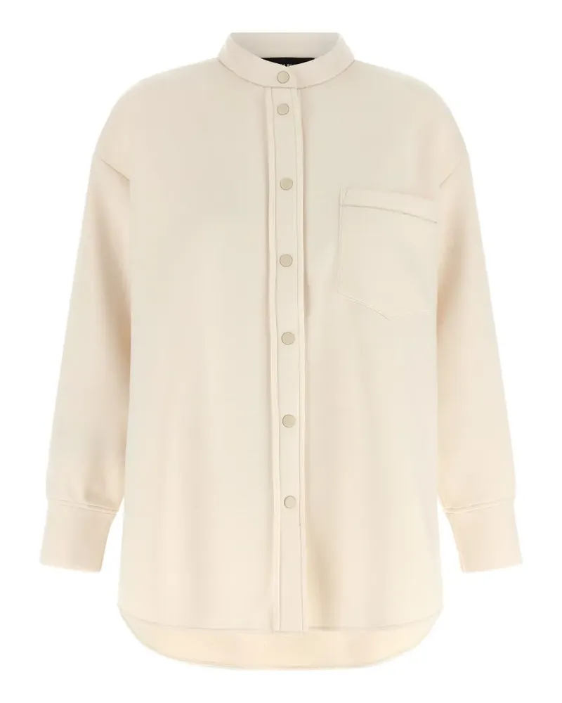 Fabiana Filippi mandarin collar scuba shirt - Nude Nude