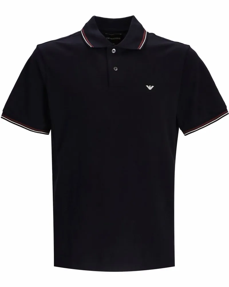 Emporio Armani Poloshirt mit Logo-Stickerei - Blau Blau
