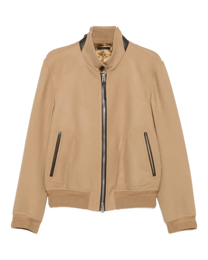 Tom Ford Bomberjacke mit Reißverschluss - Nude Nude