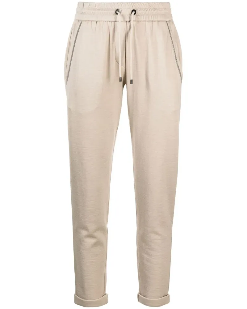 Brunello Cucinelli Jogginghose aus Leinen - Nude Nude