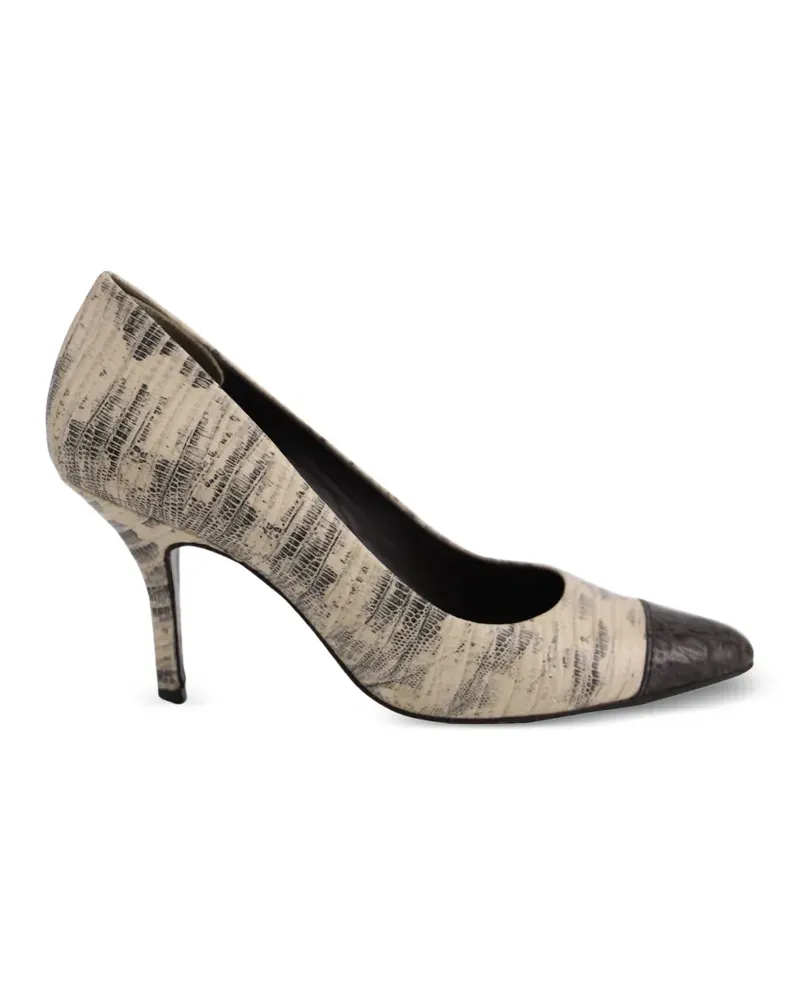 Tory Burch Pumps mit Schlangen-Effekt - Nude Nude